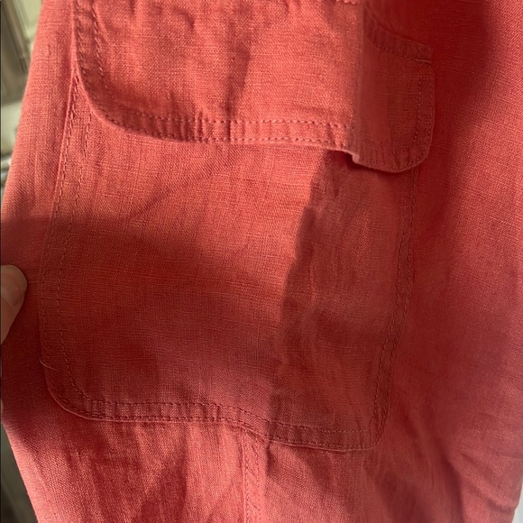 Nicole Miller Red Cargo Pants Relaxed Fit - Picture 3 of 4